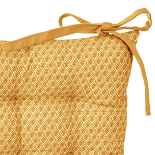 Galette de chaise "Otto" jaune 38x38cm