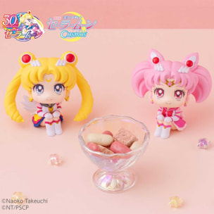 Sailor Moon Cosmos The Movie Look Look Up Pvc Statuas Eternal Sailor Moon & Eternal Sailor Chibi Moon Ltd Ver. 11 Cm Megahouse