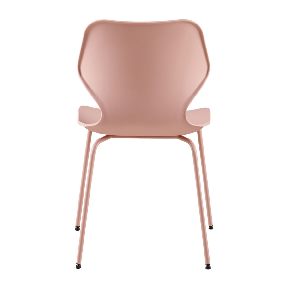 Set 4 sedie design rosa gambe in metallo verniciato - Selene