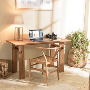 ALIDA - Bureau 140x60cm en bois de teck recyclé