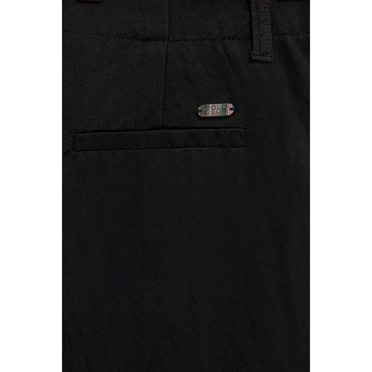 Pantalón negro de corte recto con logo Polo Club