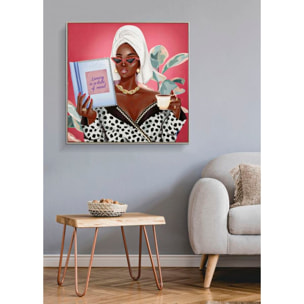 DIPINTO SU TELA LACCATO LUXURY SPA C/CORNICE -B- CM 82X4X82