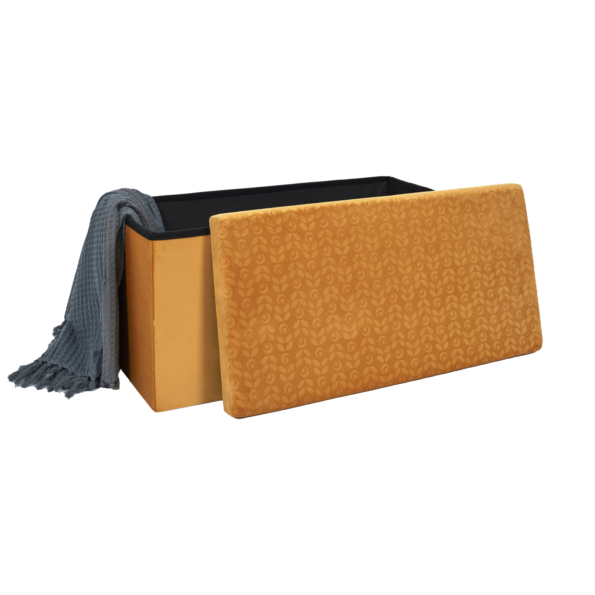 Coffre Banc Pliable Retro Moutarde