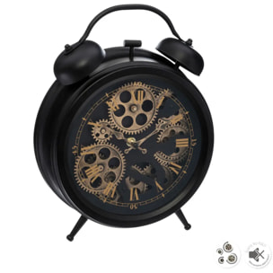 Horloge à poser "Mécanisme" noire H34 cm