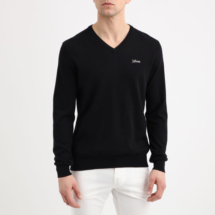 Pull Brandon - logo brodé - noir