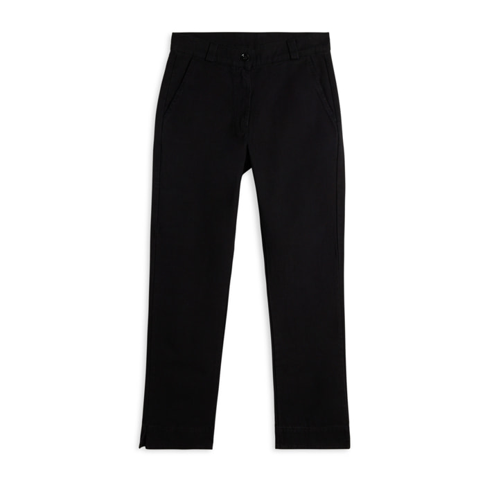 Pantaloni cropped slim fit in cotone