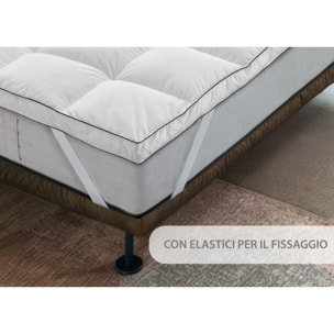 Topper Coprimaterasso Imbottito Antibatterico Confortevole Lavabile Polax