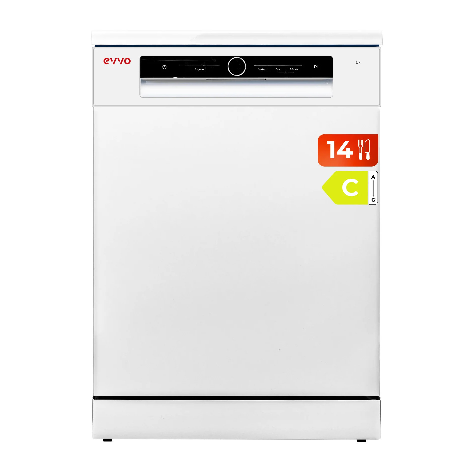Lavavajillas EVVO D4, 14 Cubiertos, 8 Programas, Blanco, Ancho 600 mm