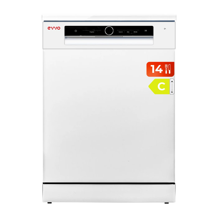 Lavavajillas EVVO D4, 14 Cubiertos, 8 Programas, Blanco, Ancho 600 mm
