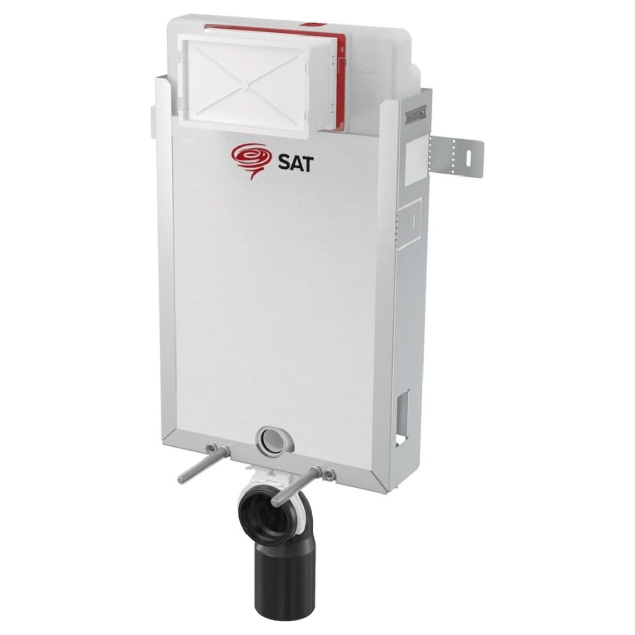 Bâti-support pour WC suspendu, double chasse 3/6 l, blanc (SATAMZ)