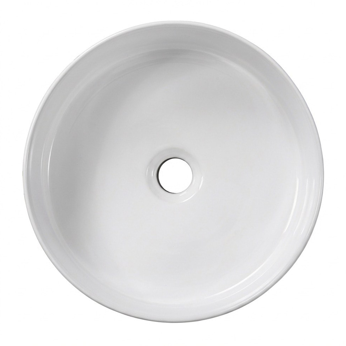 Vasque a poser ronde 36 cm hauteur 12,5 cm sans trop-plein blanc brillant Pixl (CEPX3636)