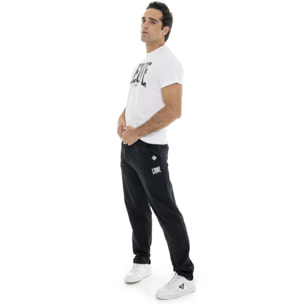 Pantalón de deporte de invierno para hombre sin puños con pequeño logo 'Basic'