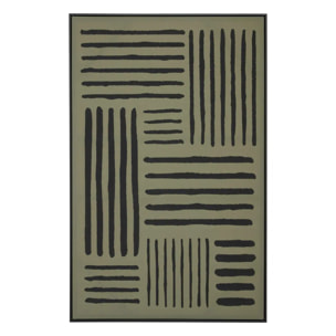 Toile peinte encadrée Roshan vert 116x75cm