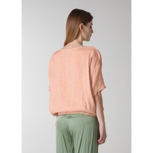 DEHA - Blusa PINSTRIPED LINEN BLOUSE in Lino per donna