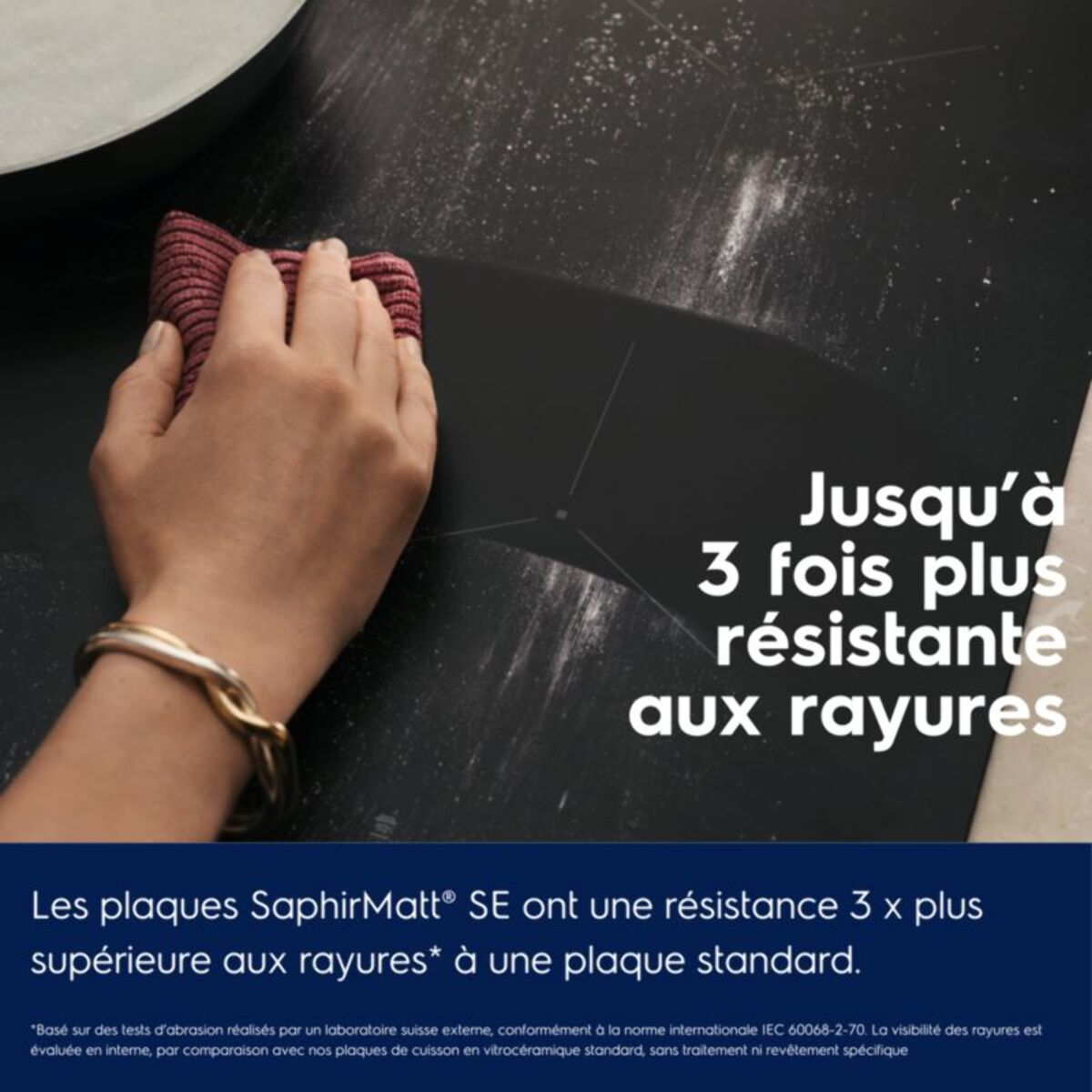 Plaque induction ELECTROLUX EIV63443CT SaphirMatt SE- Anti-rayures et Zone Flex