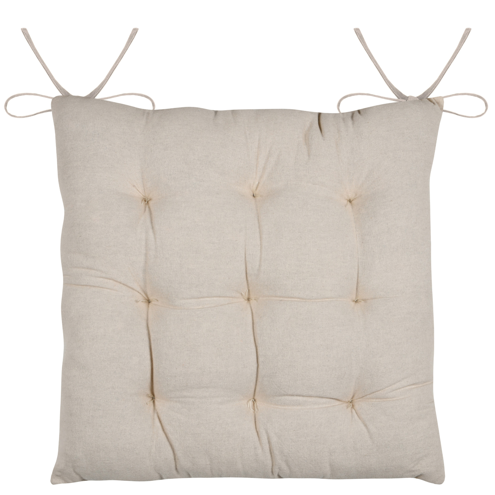 Galette de chaise à carreaux chalet - Marron Clair