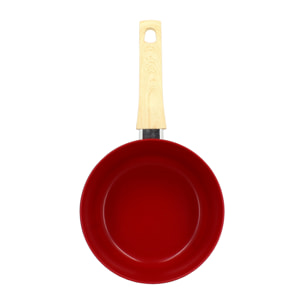 Casserole en aluminium 20cm rouge - compatible induction COLORAMA