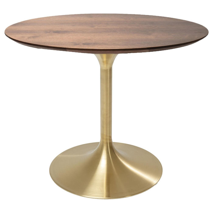 Table Invitation noyer & dorée Kare Design