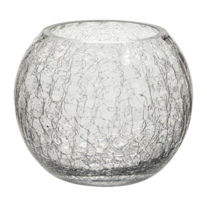 J-Line photophore Boule Craquelé - verre - transparent - small - 2 pcs