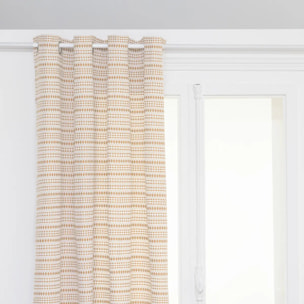 Rideau jacquard "Micah" 130x260cm beige lin