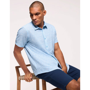 Camisa Manga Corta Azul - Uros