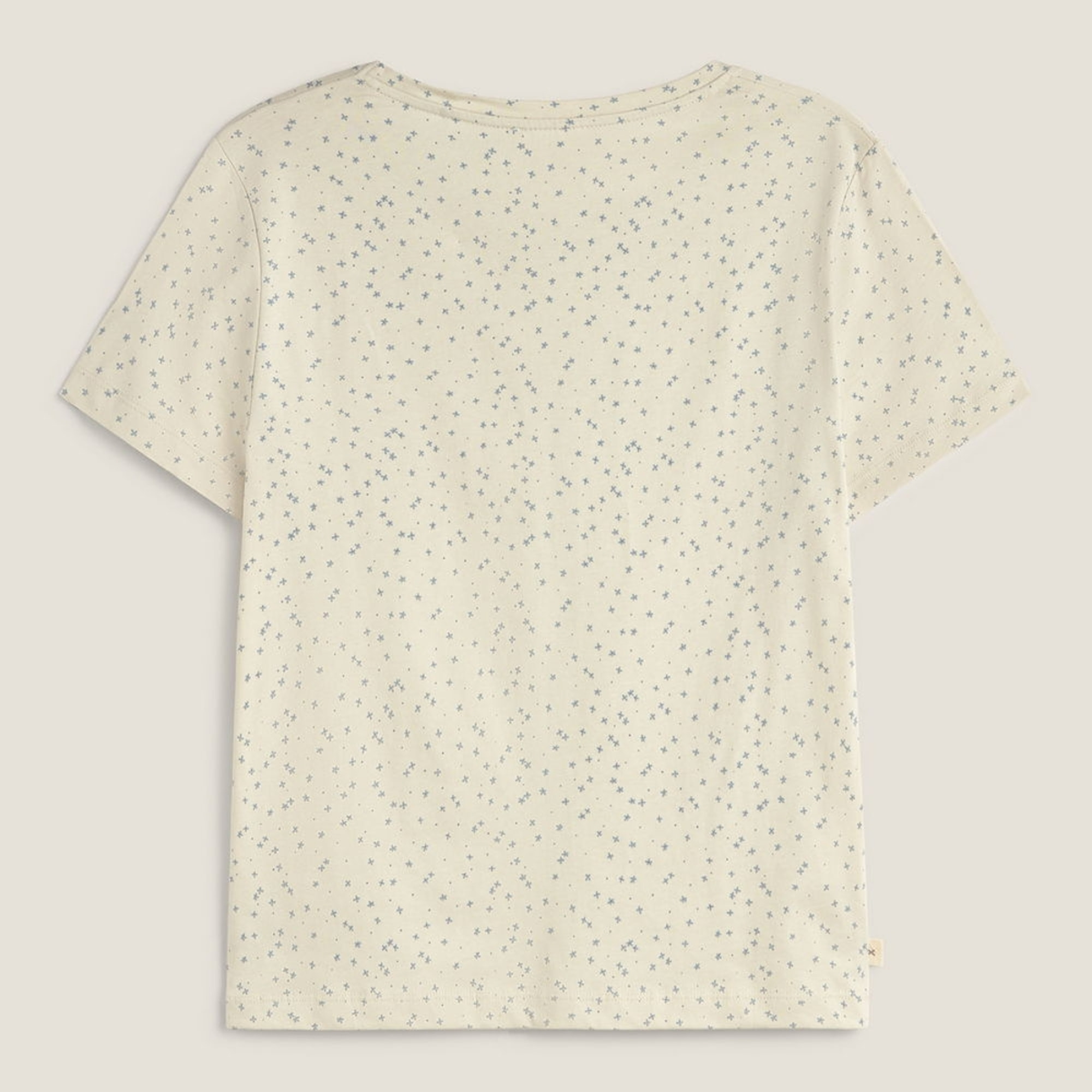 Camiseta de algodón orgánico estampado floral Donnap color azul Viscosa