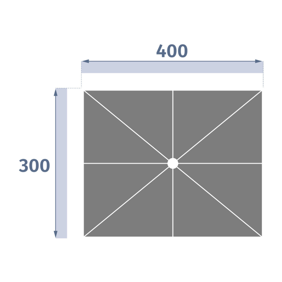 Toile de parasol "Equador" vert olive 4x3m en polyester