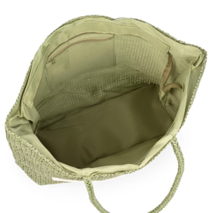 Bergeggi Bolso shopper Mujer. Fabricado en paja trenzada diseño "Summer"