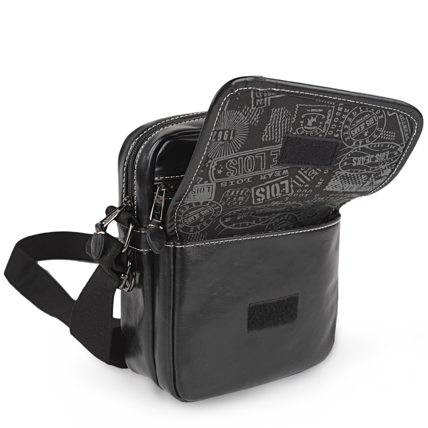 Bandolera Hombre Pu/Piel Lois Desert Negro