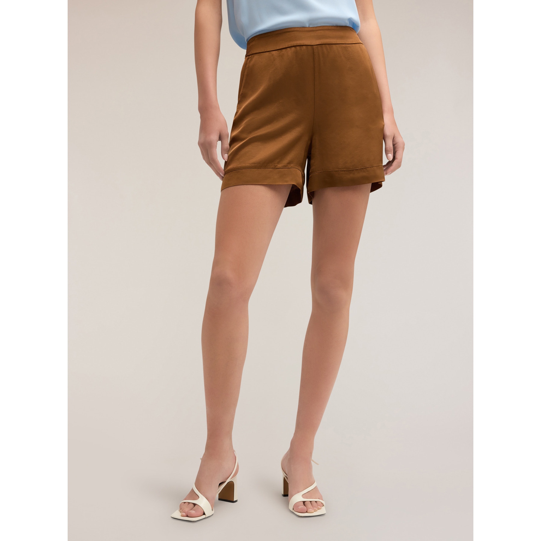 Motivi - Shorts satin - Marrone