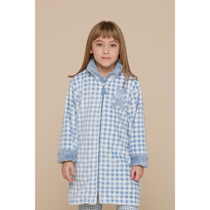 Vestaglia bambina coral orso vichy Noidinotte