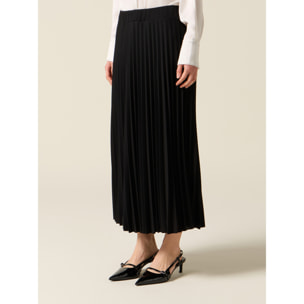 Oltre - Falda larga plisada - Negro
