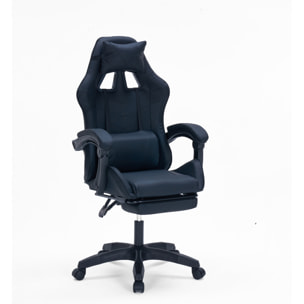 Chaise gaming de bureau ergonomique inclinable noire JOAO