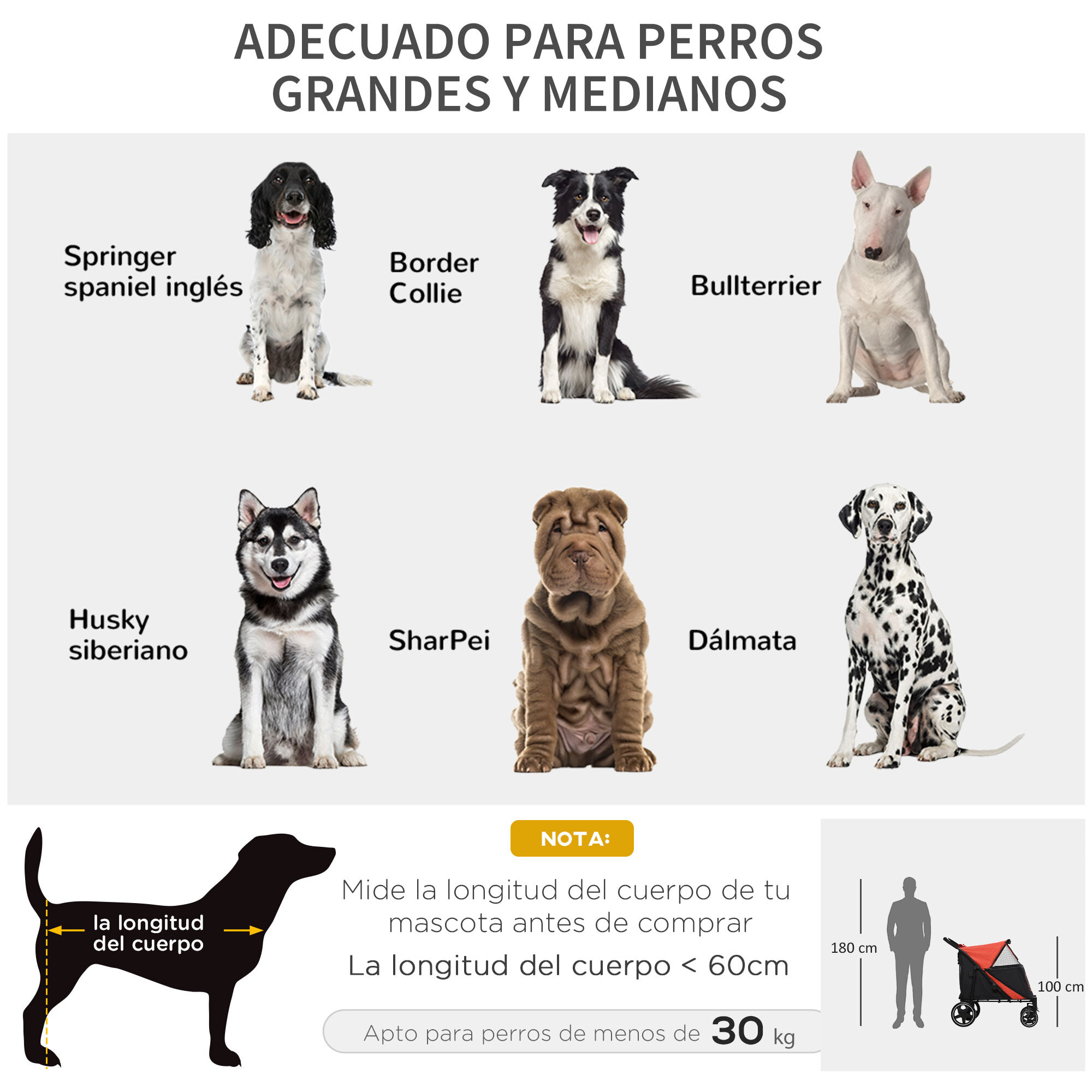 Cochecito para Perros Plegable Carrito para Mascotas con Ventanas de Malla Correas de Seguridad Bolsillos de Almacenamiento Carga 40 kg 112x65x100 cm Rojo