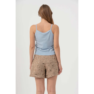 Kocca - Top con bordo a costine Donna
