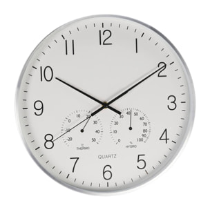 Well home reloj de pared de diseño moderno con termómetro e higrómetro ø38cm
