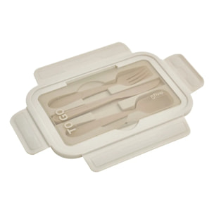 Lunch box rectangulaire 1,2L beige