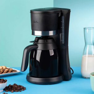 Cafetera de goteo JATA JECA1800 de 2 a 12 tazas. Con jarra termo. Filtro permanente. 1 L