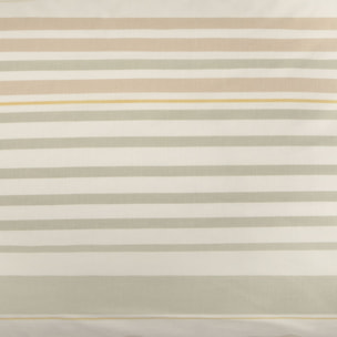 Funda de almohada de algodón 180 hilosrayas Grora color verde 100% Algodón