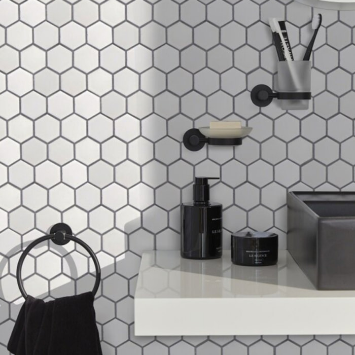 Accessoires de salle de bain Collection Eo noir mat