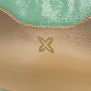 Bandolera Tipo Camera con Acabado Metálico Menta BLOCK FUN MINT CROSSBODY CAMERA