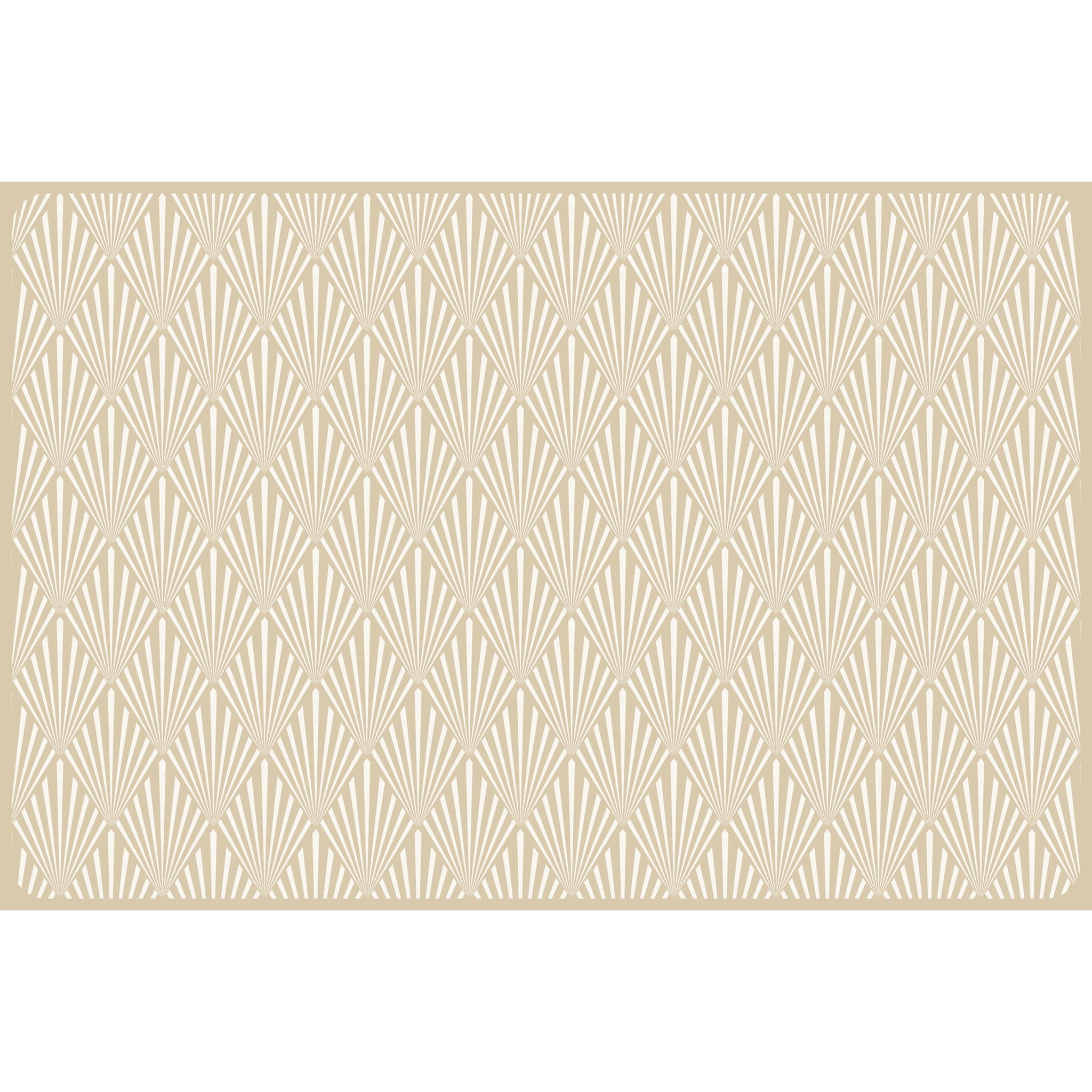 VINILIKO, set de 4 individuales de mesa Art-decó floral beige 4u-30x45 cm