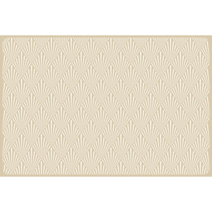 VINILIKO, set de 4 individuales de mesa Art-decó floral beige 4u-30x45 cm