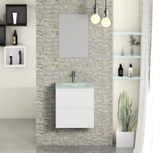 Conjunto de baño GLASS Alday, 50 cm, Blanco Mate