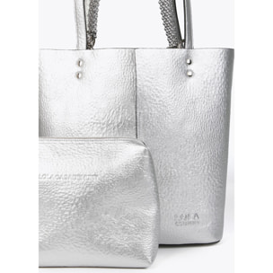 Borsa shopper metallizzata