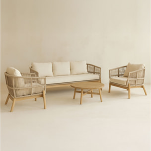 Salon de jardin en bois d'acacia 5 places BAHIA