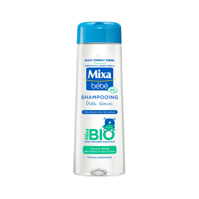 Lot de 12 - Mixa Bébé Shampooing Très doux Bio 300ml