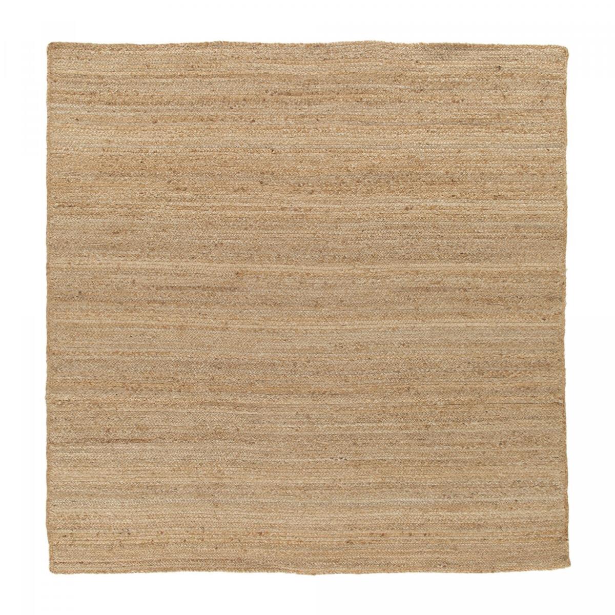 Tapis salon et chambre en jute motif faux uni FABO