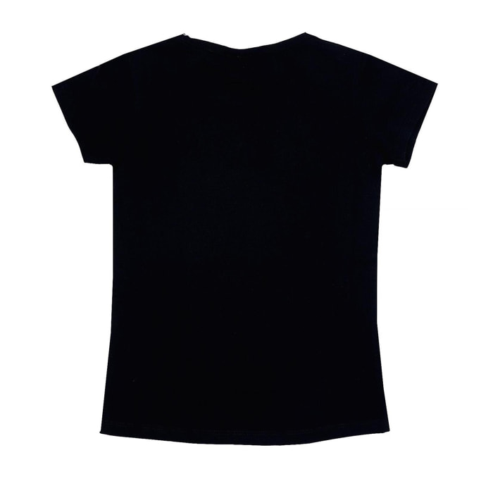 Camiseta de manga corta de niña con logo pequeño foil