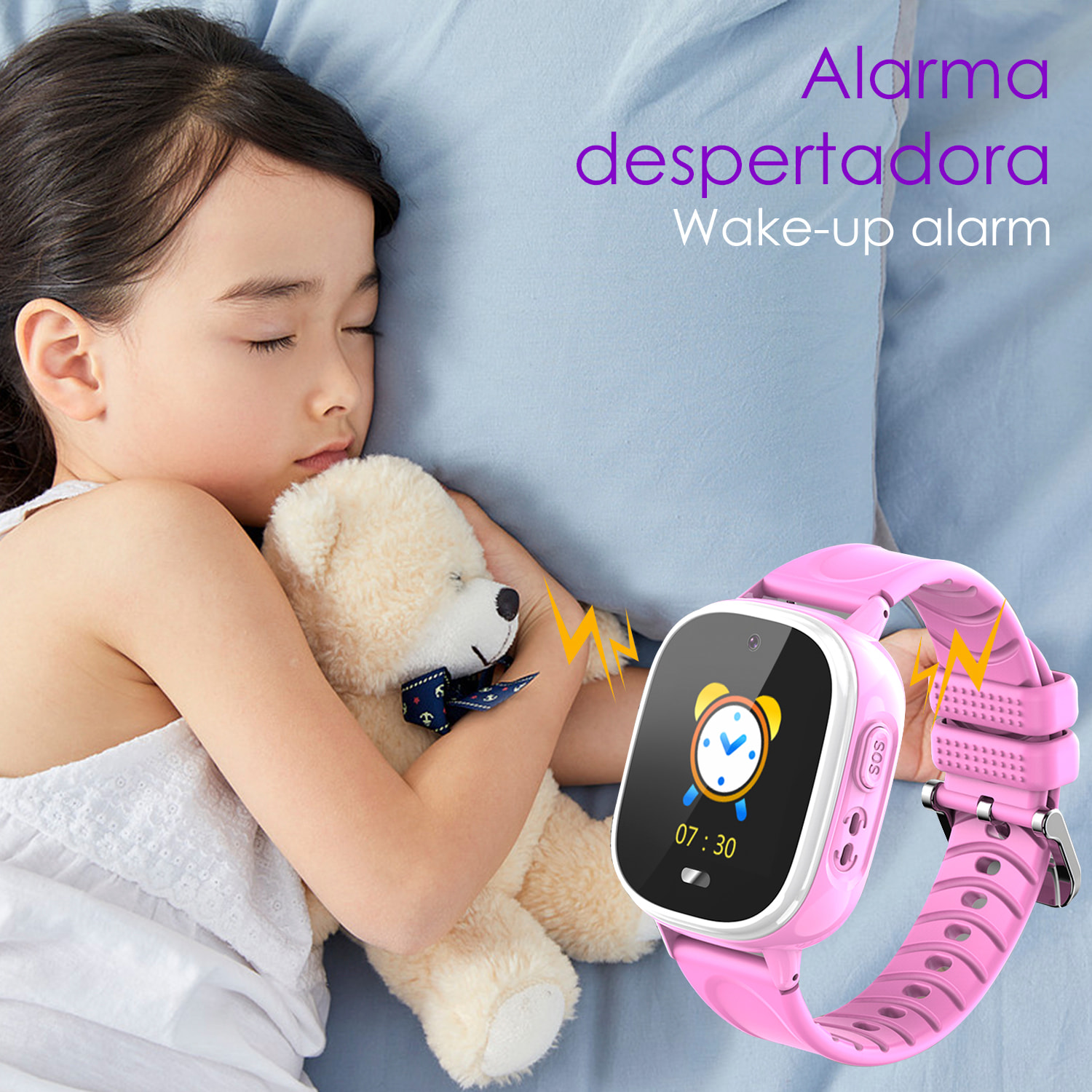 DAM Smartwatch TD31 GPS, LBS, WiFi. Localizador especial para niños. Con cámara, llamada SOS, alarma. 4,1x1,55x5,5 Cm. Color: Rosa